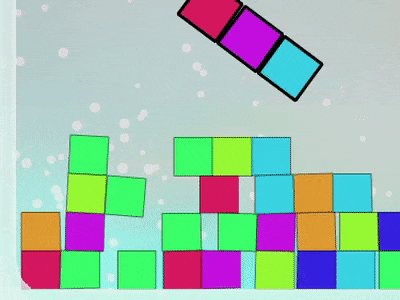 Jelly Blocks text particles GIF
